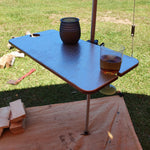 pole clamp on table camping